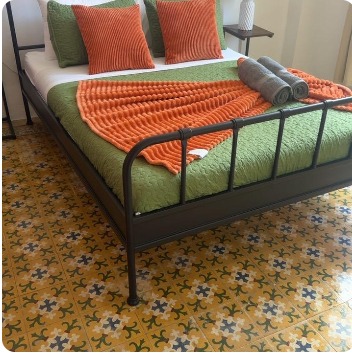 Clean guest room